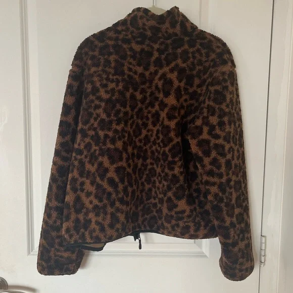 AYR Brown Leopard Print Teddy Jacket - Picture 4 of 7